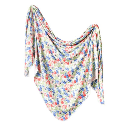 Copper Pearl Large Premium Knit Baby Swaddle Receiving Blanket Wren