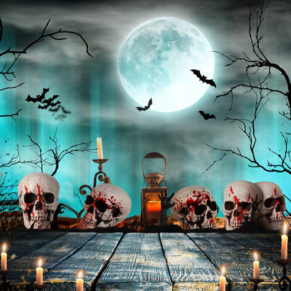 Boao 8 Pieces Halloween Skulls 2.0 x 2.4 x 3.1 Inches Realistic Looking Skulls Human Skeleton Head for Halloween Bar Home Table Decoration