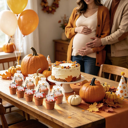 Aneco 24 Set Little Pumpkin Baby Shower Party Favors Seed Packet for Guests