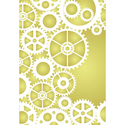 Gears Layering Stencil, 4.5 x 6.5 inch - Steampunk Stencil MaskStencils by CRAFT KREATIVELY
