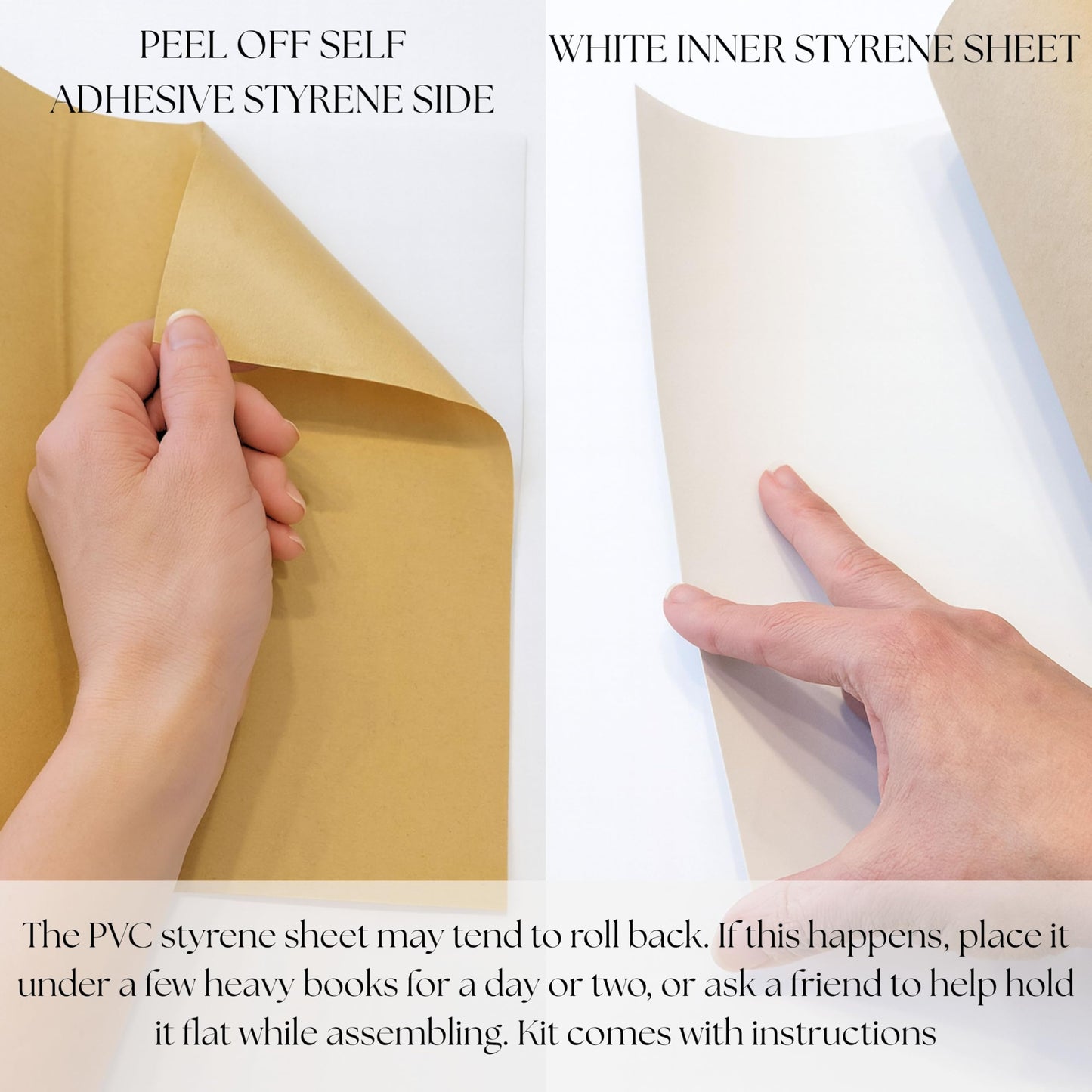 DIY Lampshade Kit 8"x12" White – DIY Lamps Shade Making Kit with All Materials - Self-Adhesive Lampshade Backing, Metal Rings, Double Sided Tape and Instructions, No Fabric Included – Adult Craft Kit