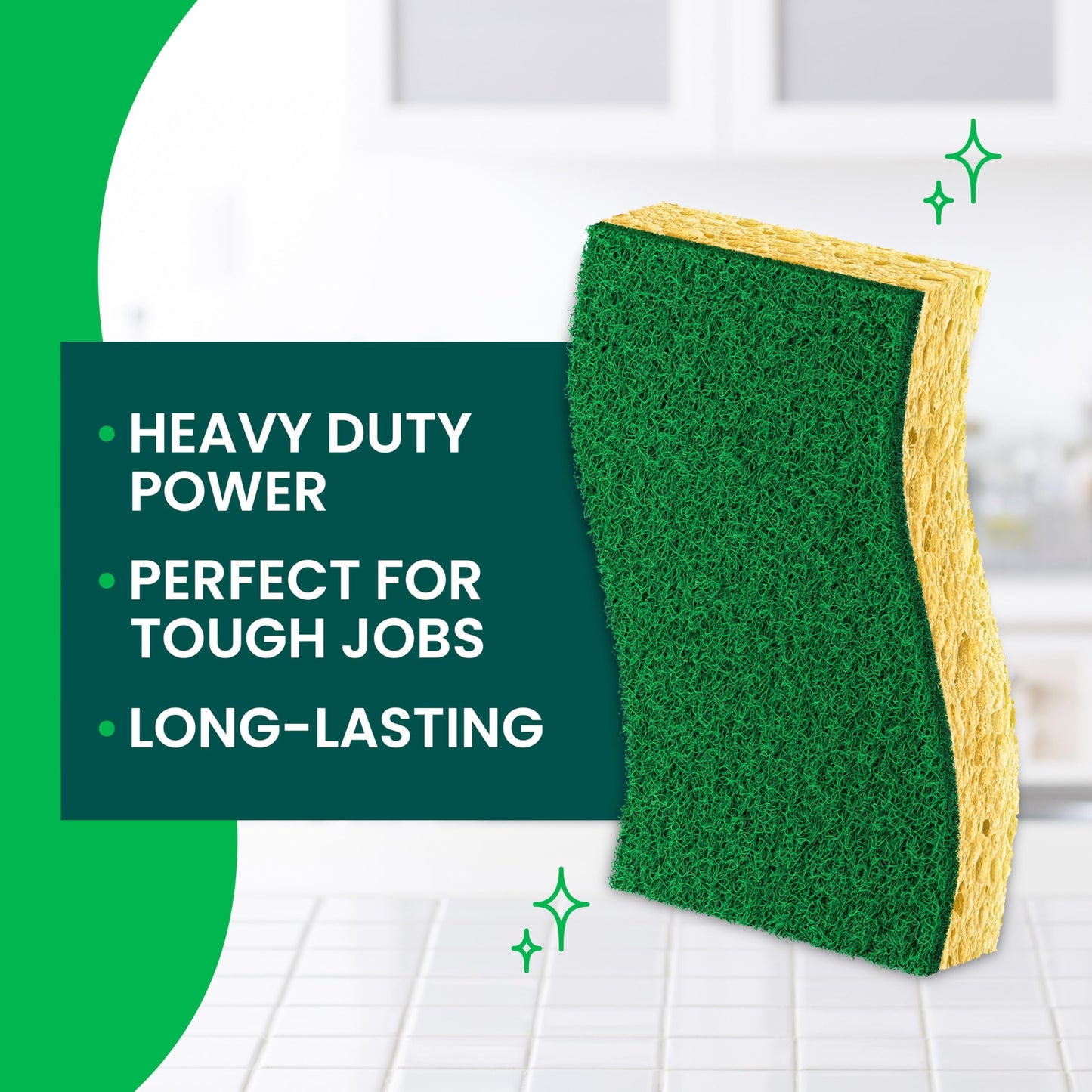 Scotch-Brite Heavy Duty Scrub Sponges, For Washing Dishes and Cleaning Kitchen, 12 Scrub Sponges
