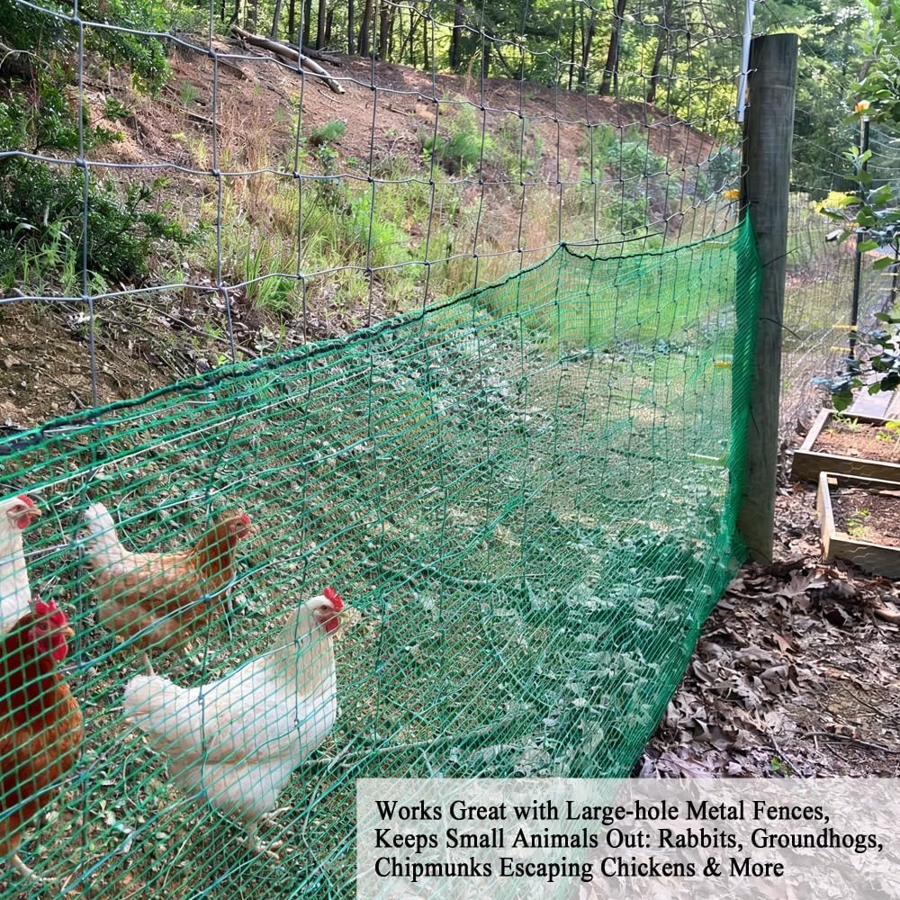 4x100 Plastic Garden Fence FT Deer Fence Netting, Temporary Mesh Fencing Animal Barrier for Deer, Chicken, Poultry