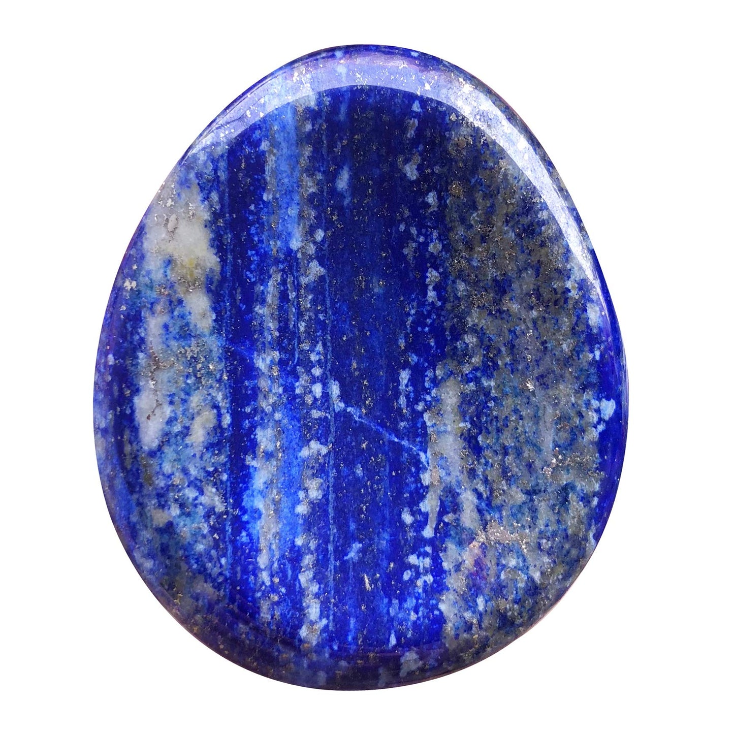 Fekuar Natural Lapis Lazuli Crystal Thumb Worry Stone, Hand Carved Healing Crystal Teardrop Pocket Stones for Anxiety Stress Relief Meditation