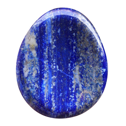 Fekuar Natural Lapis Lazuli Crystal Thumb Worry Stone, Hand Carved Healing Crystal Teardrop Pocket Stones for Anxiety Stress Relief Meditation