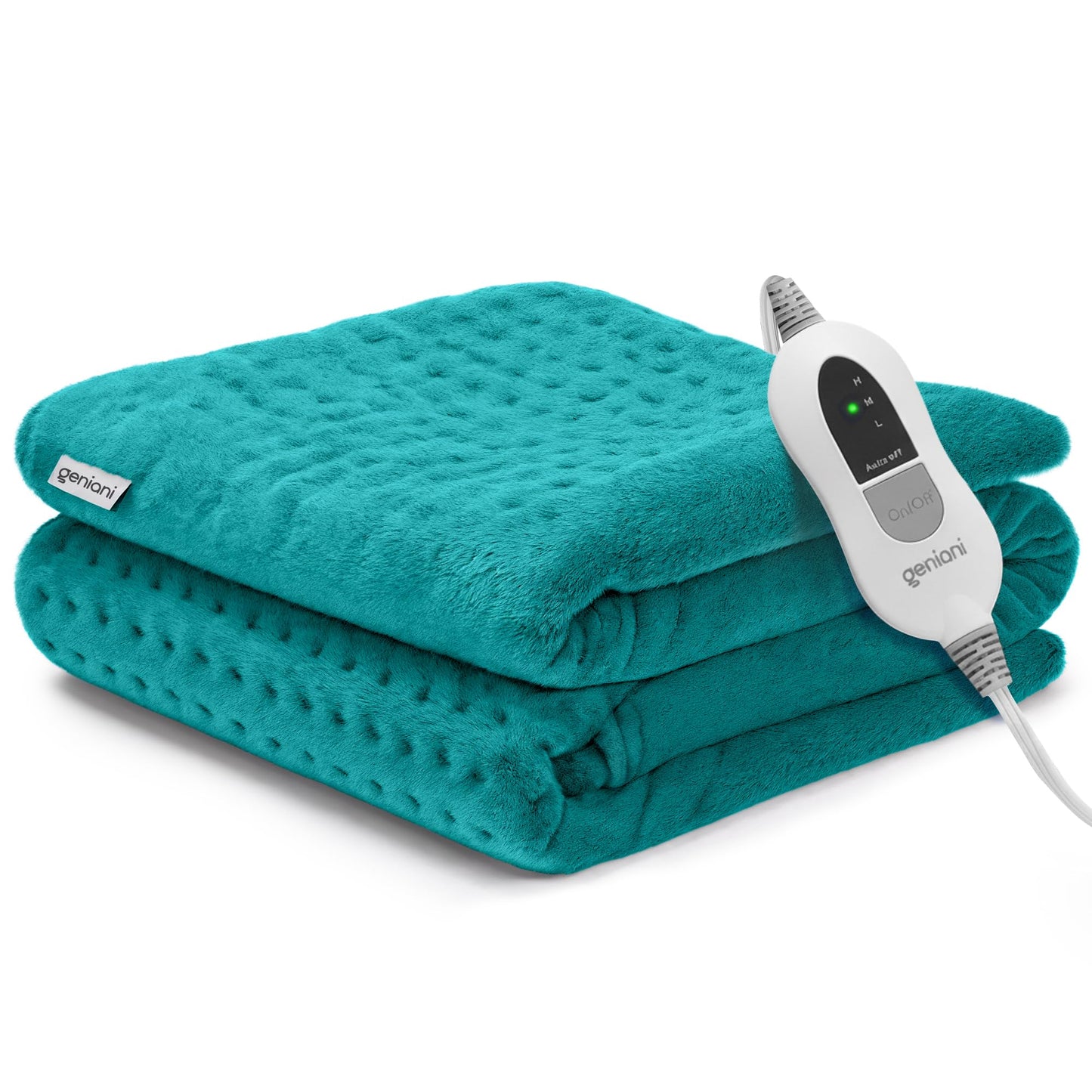 GENIANI Electric Throw - XL Electric Heating Pad for Back Pain & Cramps Relief, Birthday for Women Men Auto Shut Off, Machine Washable, Heat Pad for Neck & Shoulder, 12×24", Tabby Gray