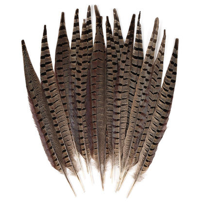 MAOFENG 12pcs Natural Feathers Male Ringneck Pheasant Tails Feathers 16-18inch 40-45cm for Crafts Wedding Party Performance Home DIY Decoration,Male Pheasant Feathers