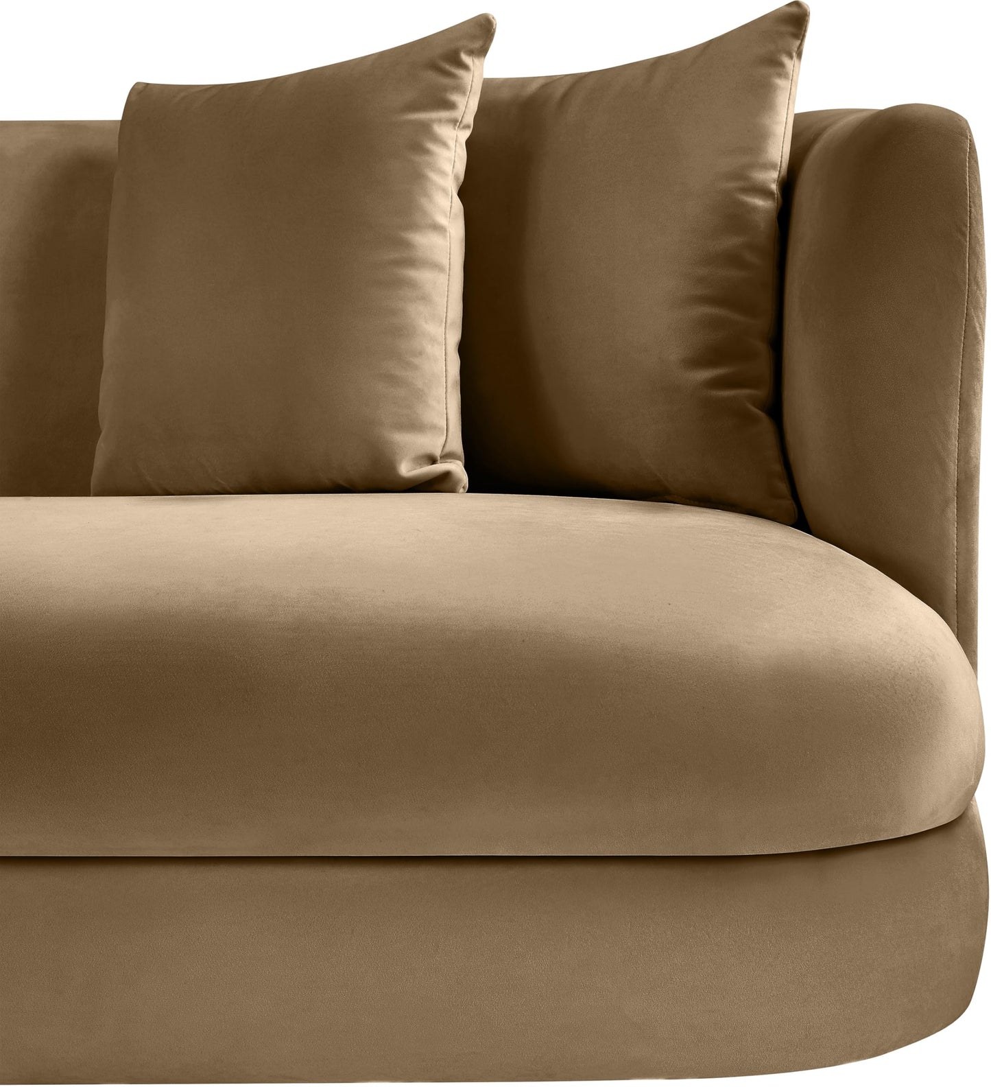 Meridian Furniture 699Taupe-C Alder Collection Modern | Contemporary Chair with Ultra Luxe Taupe Velvet, 460 GSM Velvet, Solid Wood Frame, 38" W x 36" D x 30" H, Taupe