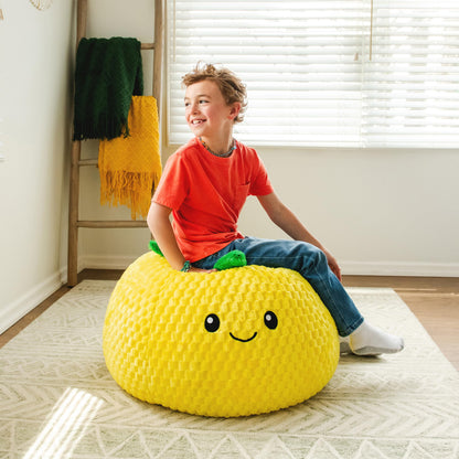 Big Joe Classic Bean Bag Chair, Mini Clouds Oat Smartmax, Durable Polyester Nylon Blend, 2 feet Round