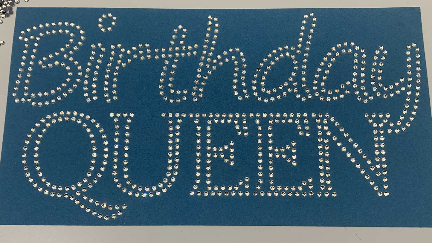 Magic Flock Plus Rhinestone Flock Template Stencil - 12"x8" 3 Sheets with Hotfix Rhinestone Tape
