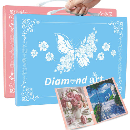 MUFEKUM 2 Pack A3 Storage Book for Diamond Painting, Handheld Diamond Art Portfolio Folder with 30 Pocket, Diamond Art Storage Book for 12”x16” Diamond Painting Photo Picture