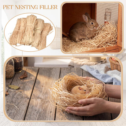 Woanger 18 Pcs Natural Raffia Ribbon Raffia Straw for Florist Bouquets Decoration for Wrapping Birthday 4th of July Wedding Halloween Easter Anniversary Florist Supplies