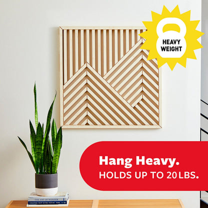 Command 20 lb XL Heavyweight Picture Hanging Strips 10 Pairs (20 Command Strips), Damage-Free Hanging Picture Hangers, Heavy Duty Wall Hanger for Home Decor, White Adhesive