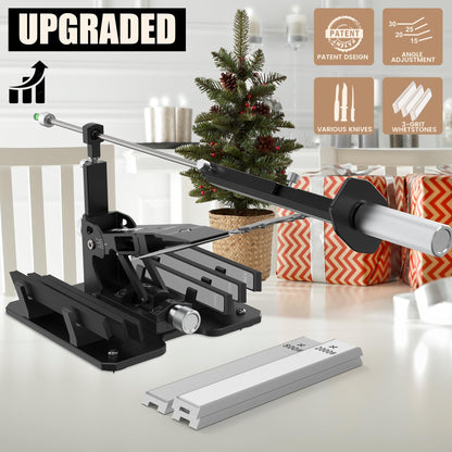 Upgraded XARILK Professional Knife Sharpening System GEN2, Heavy-duty | Aluminum Precision Knife Sharpener Tool & Sharpening Kit W/Diamonds (320# 800# 2000#)