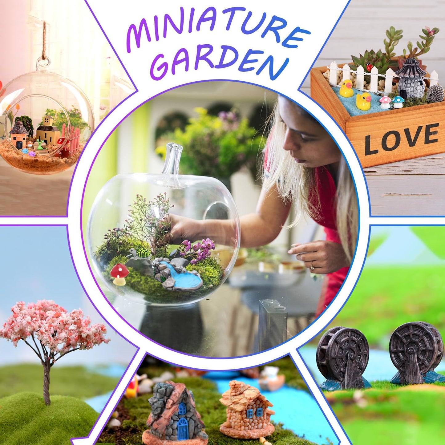 Fairy Garden Accessories Outdoor, 42 Zen Accessories, Miniature Decorations Supplies for Micro Landscape Plant Pots Bonsai Craft Decor - Fairy Kit