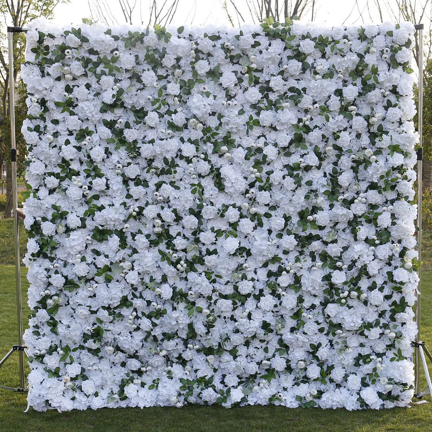 JIIPOREGJ Handmade Large Artificial Flower Wall Backdrop Panels,One Color,1m*1m/3.28 * 3.28FT