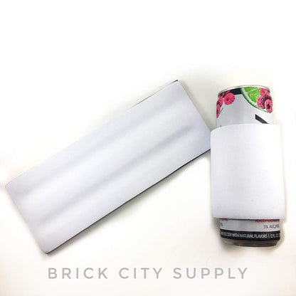 White Slap Can Cooler Blanks-Sublimation or Vinyl. Neoprene Bulk Party favors (20)