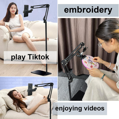 Embroidery Hoops Stand,Rotate Hand Embroidery Floor Stand Embroidery Hoop Holder Stand Can Move Freely Hand Embroidery Stands Floor Cross Stitch Hoop Stand Suitable for