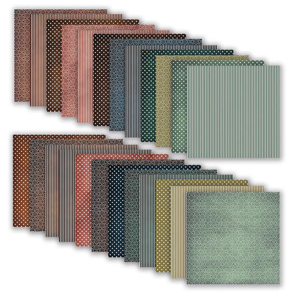 MerwDeeyt 48 Sheets Scrapbook Paper 12x12 In Decorative Craft Paper Packs, Double Sided Background Papers with Polka Dots and Spring Floral Pattern for Scrapbooking Greeting Cards Decor (Boho)