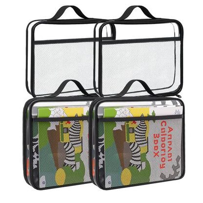 Large Kids Toy Storage Bag - Durable Waterproof Foldable Organizer, Portable Playroom Cleanup Solution for Toys, Books, Art Supplies (Eco-Friendly Material, Black