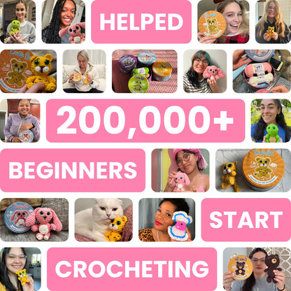 Cookie Box Original Crochet Kit for Beginners – Gift Set to Make Bunny Lola Amigurumi Plushie – Easy DIY Crochet & Knitting Starter Kit with Video and PDF Tutorials