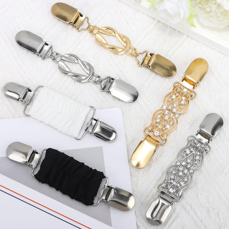 Chanaco 6Pcs Cinch Clips Vintage Dress Clip Back Cinch Set Retro Waist Cincher Sweater Clip for Cardigans Shawl Shirt Scarf Shirt Clips for Women to Tighten