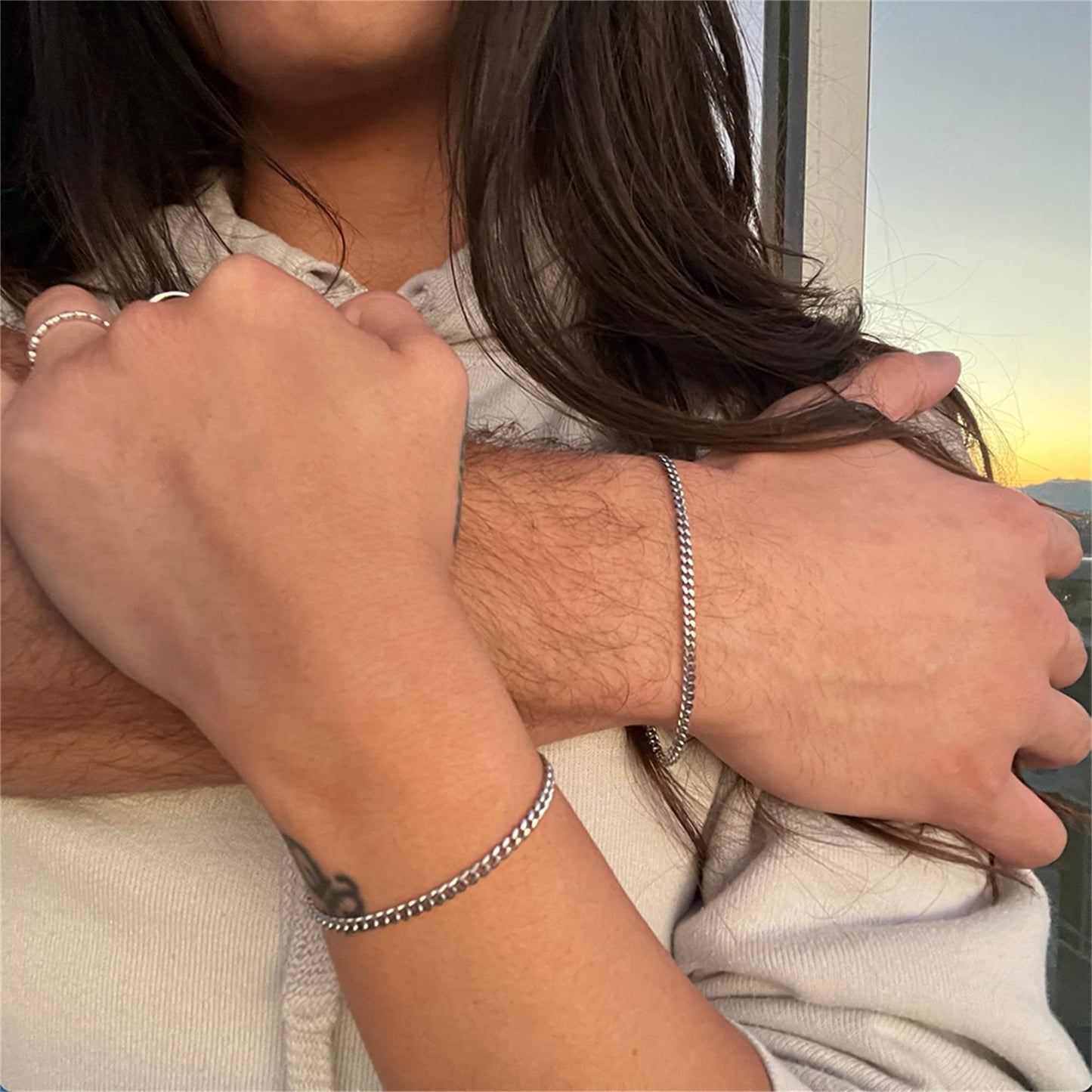 Kwkppz Permanent Bracelet Kit – 4 Pcs Locking Heart Clasp DIY Bracelet Set for Couples, Friendship, and Family – Unique Gift for Anniversary, Valentine's Day, Birthday – His & Hers Matching Jewelry