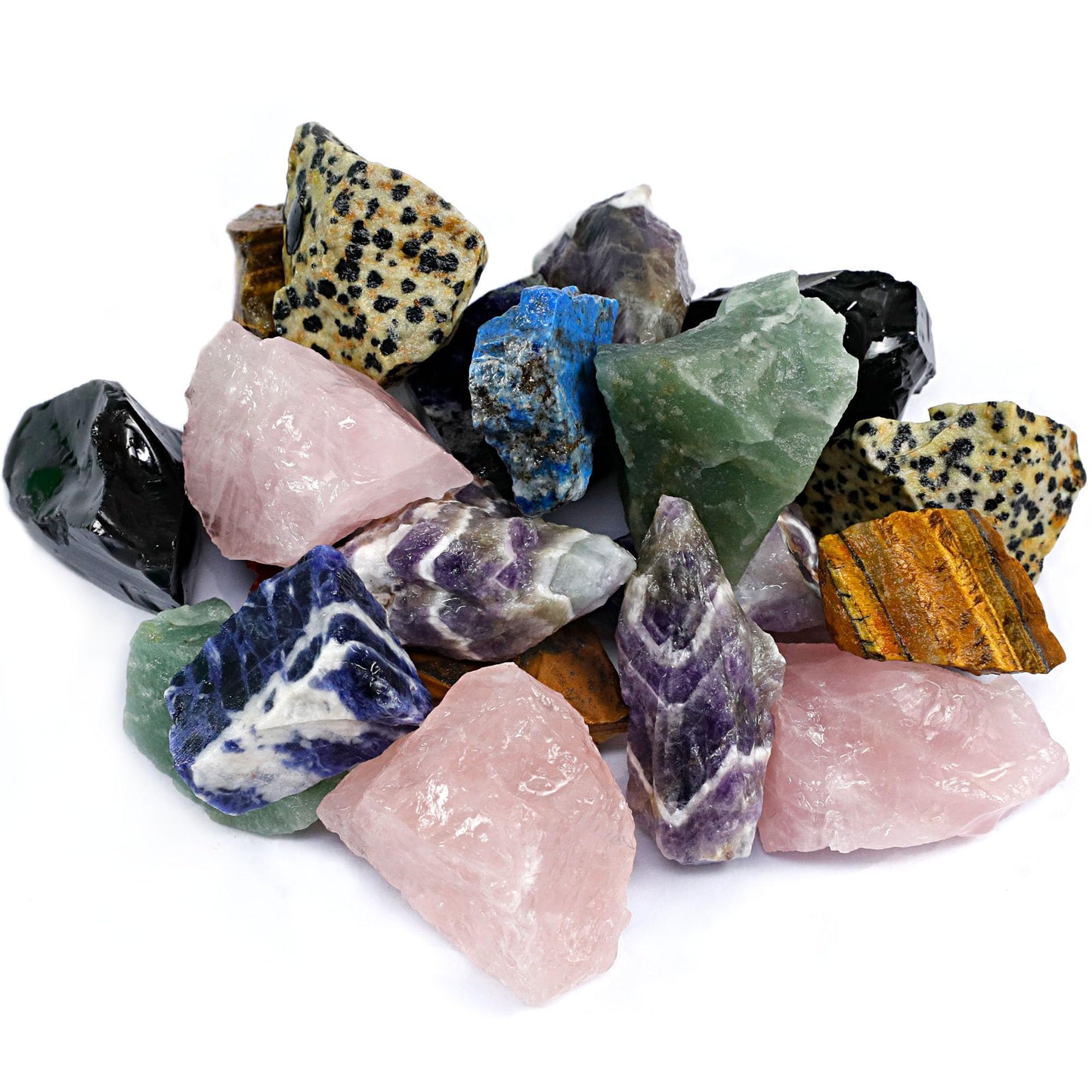 KomeStone 1 lb Natural Rough Gemstone Rocks for Rock Tumbling – Colorful Raw Stones & Crystals for Polishing, Beginner-Friendly, Compatible with All Rock Tumblers