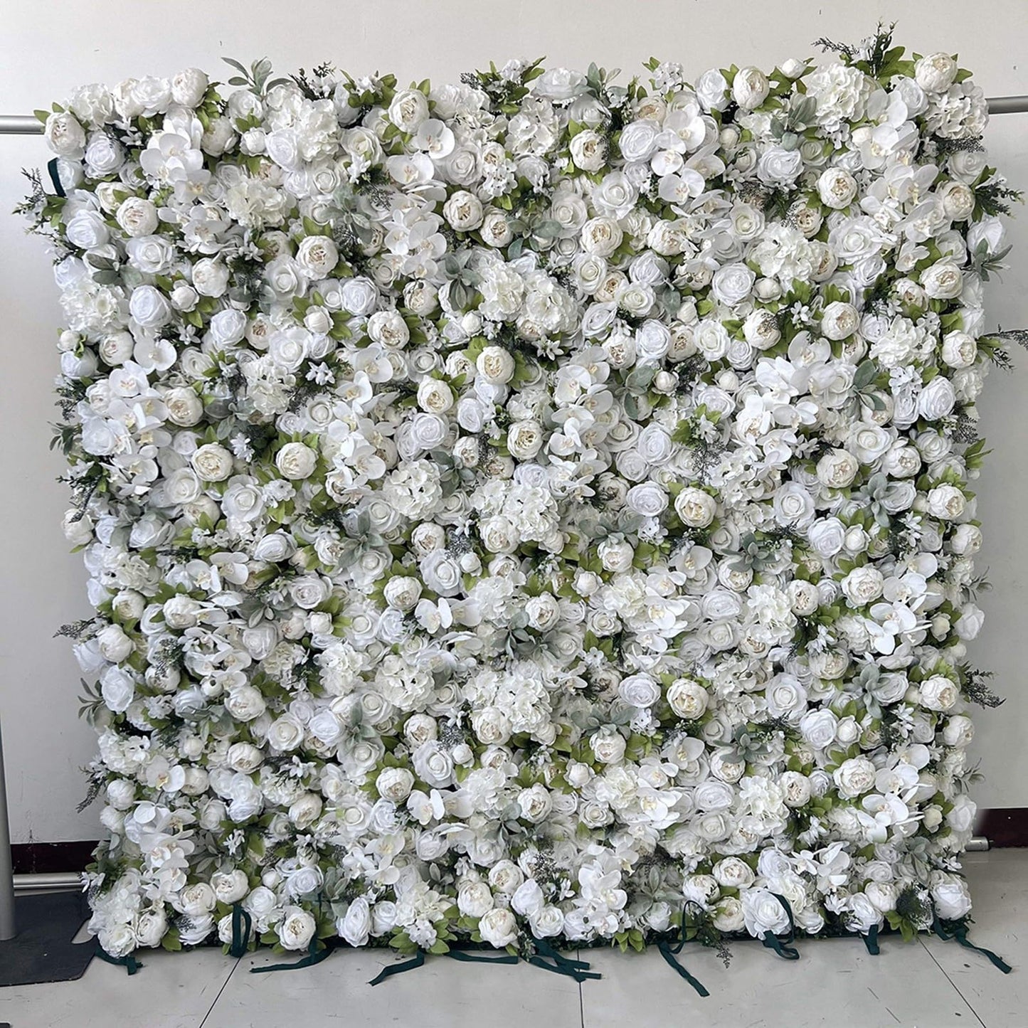 UYCVT Extra Large Artificial Flower Wall Backdrop Panels,Rose Eucalyptus Handmade Romantic Large Fabric-Based 3D Simulated Flower Wall Background Wall, Wedding Decoration Props-3m*3m/10 * 10FT
