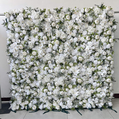 UYCVT Extra Large Artificial Flower Wall Backdrop Panels,Rose Eucalyptus Handmade Romantic Large Fabric-Based 3D Simulated Flower Wall Background Wall, Wedding Decoration Props-3m*3m/10 * 10FT