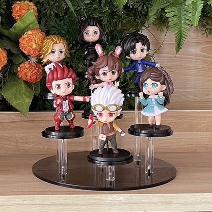 Eco Moda 7-Tier Acrylic Display Stand - Black Action Figure Stand - Multilevel Acrylic Risers for Display - Collection