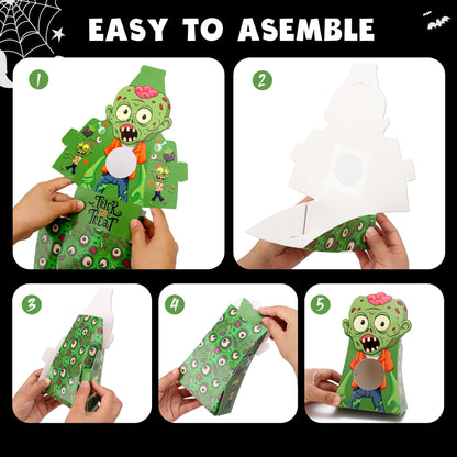 Giiffu 54Pcs Halloween Treat Boxes with Window 6x4x2 Inch