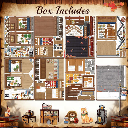 Cutefun Book Nook Kit - DIY Miniature Dollhouse Kit for Adults, Teens and Beginners, Japanese Booknook Tiny House Bookshelf Decor 3D Wooden Puzzles, Gifts for Friends and Family (Japanese Izakaya)