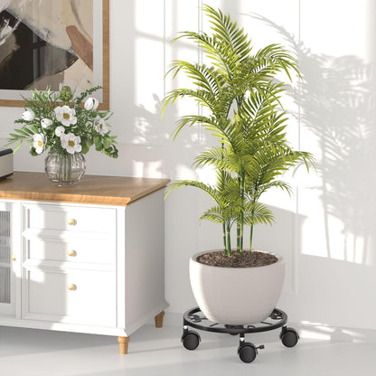 Chinpakden 10.24" 360 2 Pack. Plant Caddy with Wheels - Plant Stand with Wheels, Lockable Plant Rollers Plant Dolly