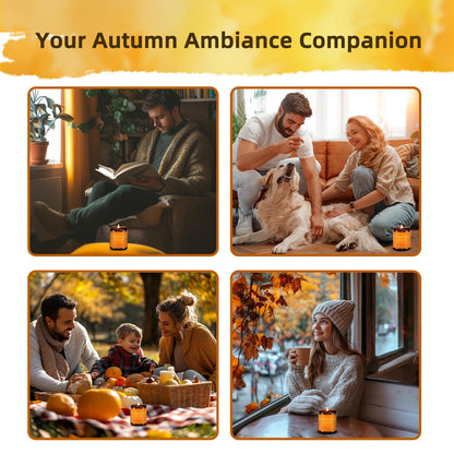 Fall Candles, Cinnamon & Cedar Scented Soy Candles, Autumn/Holiday/Halloween/Birthday/Christmas Gifts for Women & Men, 50-Hours Burning Time (7Oz)