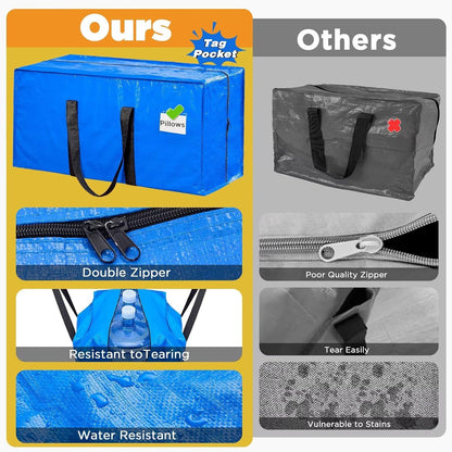 2 Pack Packing 29L 14W 13H BETU Moving Bags Moving Storage College Dorm Camping Travel PE Heavy Duty, Sturdy Handle