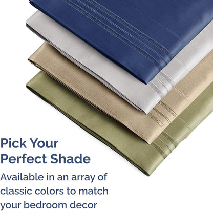 Queen Pillow Cases by LuxeHome | Ultra Soft Hotel Quality | Wrinkle-Free, Stain & Fade Resistant - 4 Piece Set in White