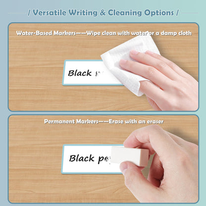 PPB Dry Erase Labels Sticky Notes for Containers, Reusable Waterproof Removable Stickers for Storage Bins, Freezer, Kitchen, Classroom, Whiteboard, All Purpose Use (1.2”x 2”, Multicolor, 60 Dots)