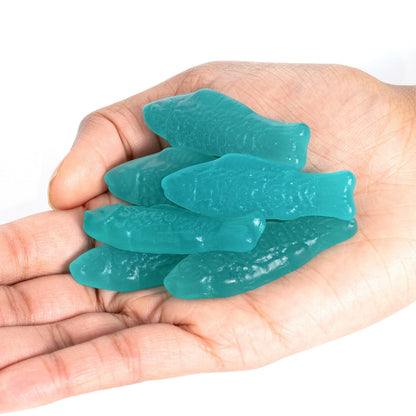 SWEDISH FISH Blue Raspberry Lemonade Soft & Chewy Candy, Bulk Candy, 12-3.59 oz Bags