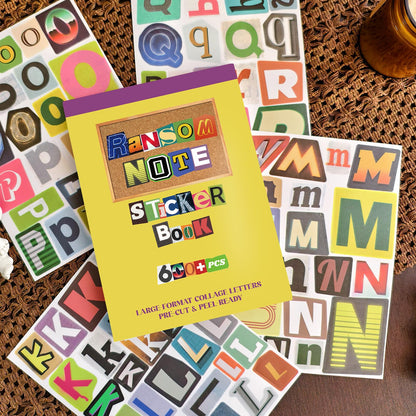 Large Ransom Note Alphabet Letter Stickers Book, Retro Mixed Font Collage Stickers for Scrapbooking, Junk Journal, DIY Craft Projects, Peel & Ready Stickers for Journaling, Card Making, Home Decor