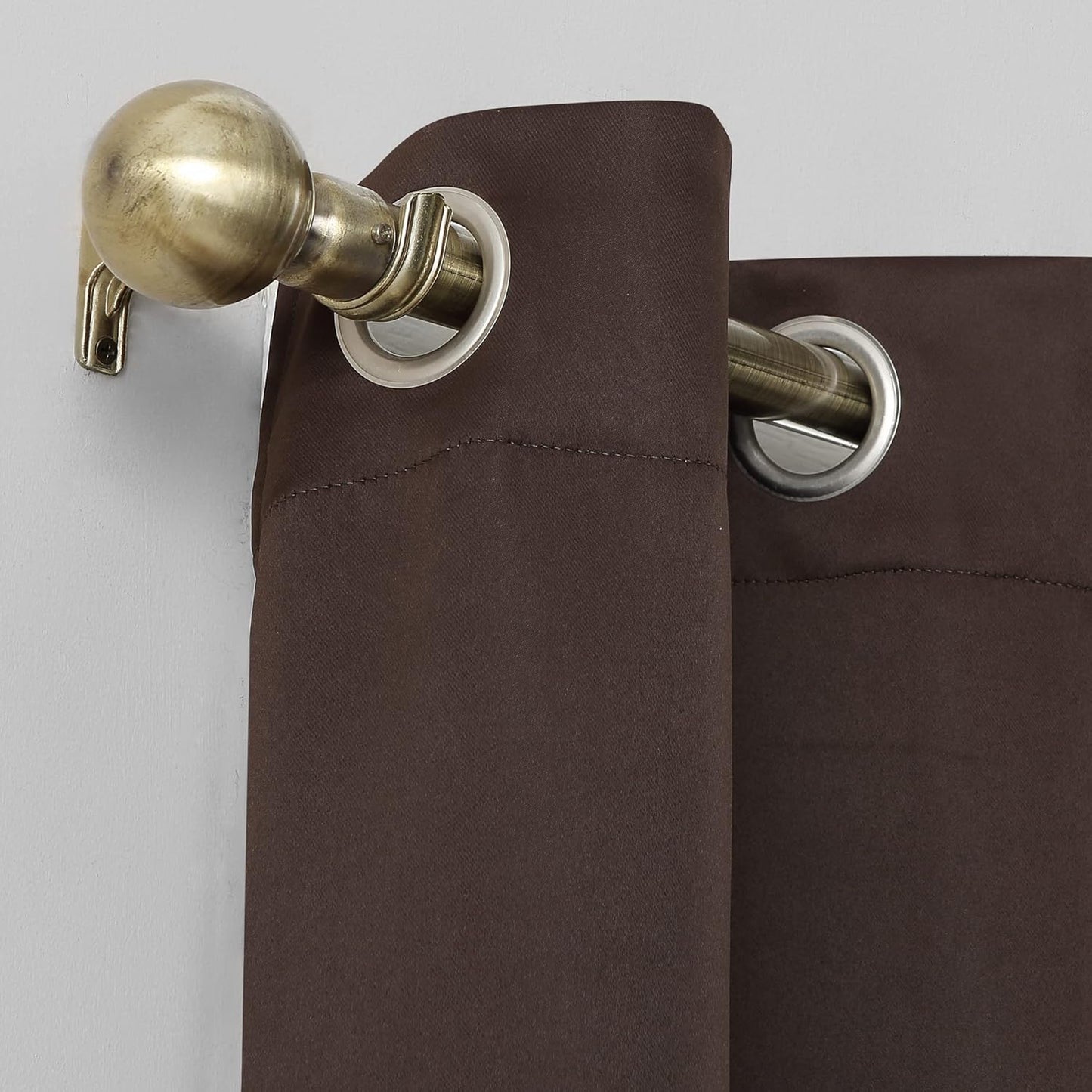 Sun Zero Soho Blackout Grommet Curtain Single Panel, 54" x 95", Energy Efficient, Chocolate Brown