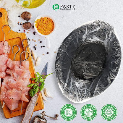 Party Bargains Slow Cooker Liners, 4" Wide Gusset, Multi Use Cooking Bags, Sous Vide (XL 1 PACK)