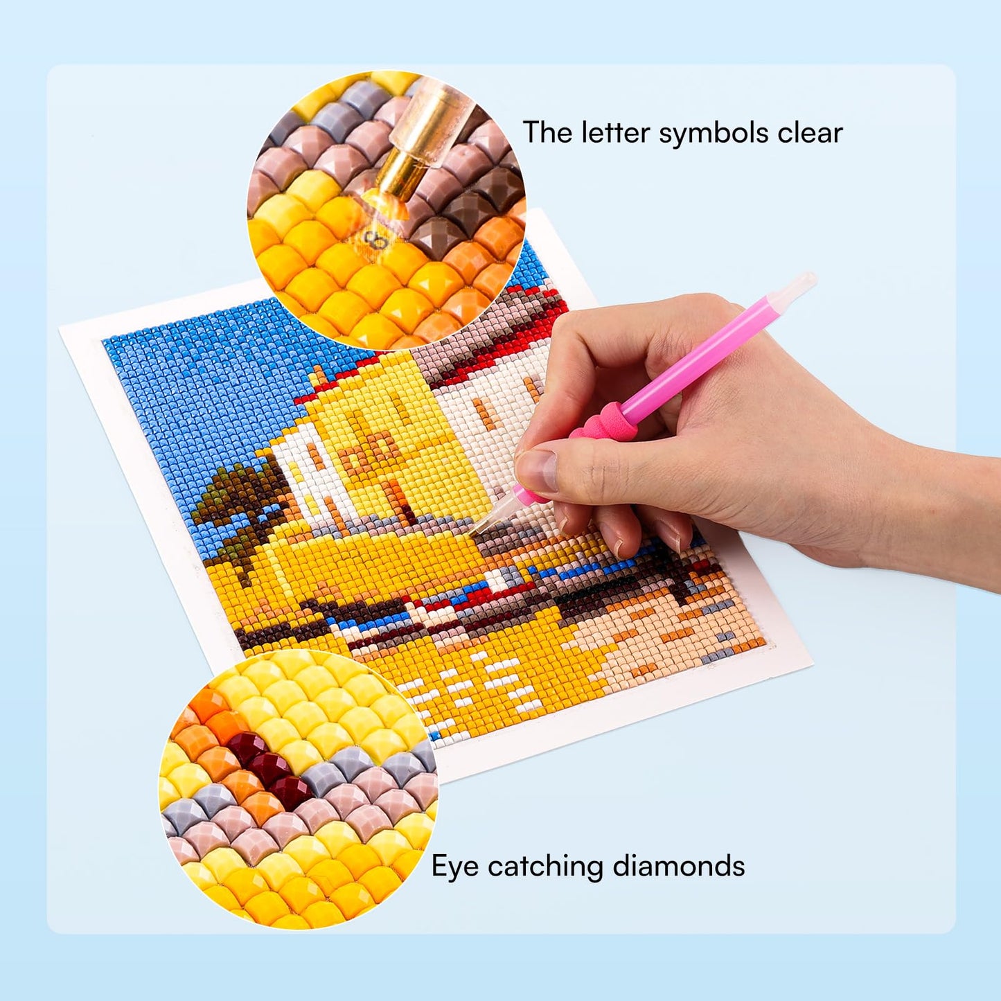 Caydo 12 Pack Sea Breeze Themed Diamond Painting Kits for Adults Full Drill 5D DIY Paint Gem Art A Relaxing Craft for Home Wall Decor(6x6inch)