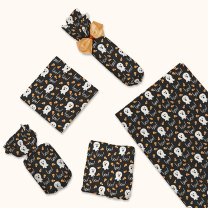 Halloween Ghosts Printed Tissue Paper for Gift Bags or Boxes and Wrapping - Bulk Fall Decorative Art Tissue Paper for Packaging and Gifting | 24 Sheets 20" x 30"