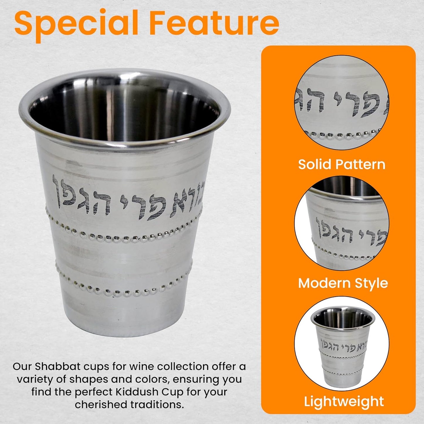 Majestic Giftware Kiddush Cup with Saucer, 6-Inch Premium Quality Nickel Plated Wine Goblet