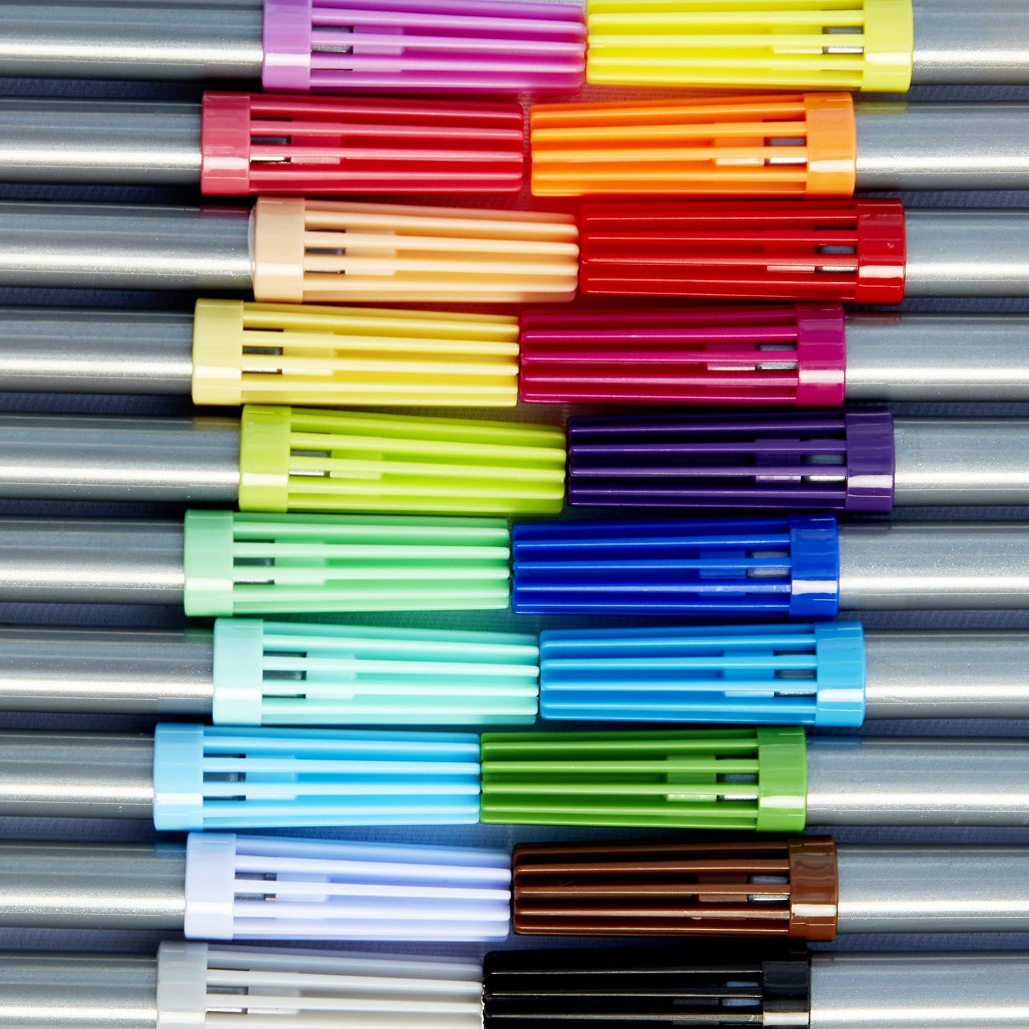 eatsleepdoodle Artist Set of 20 Original Doodle Wash-Out Fabric Marker Set - Double-Ended Felt Tips in Handy Storage Box