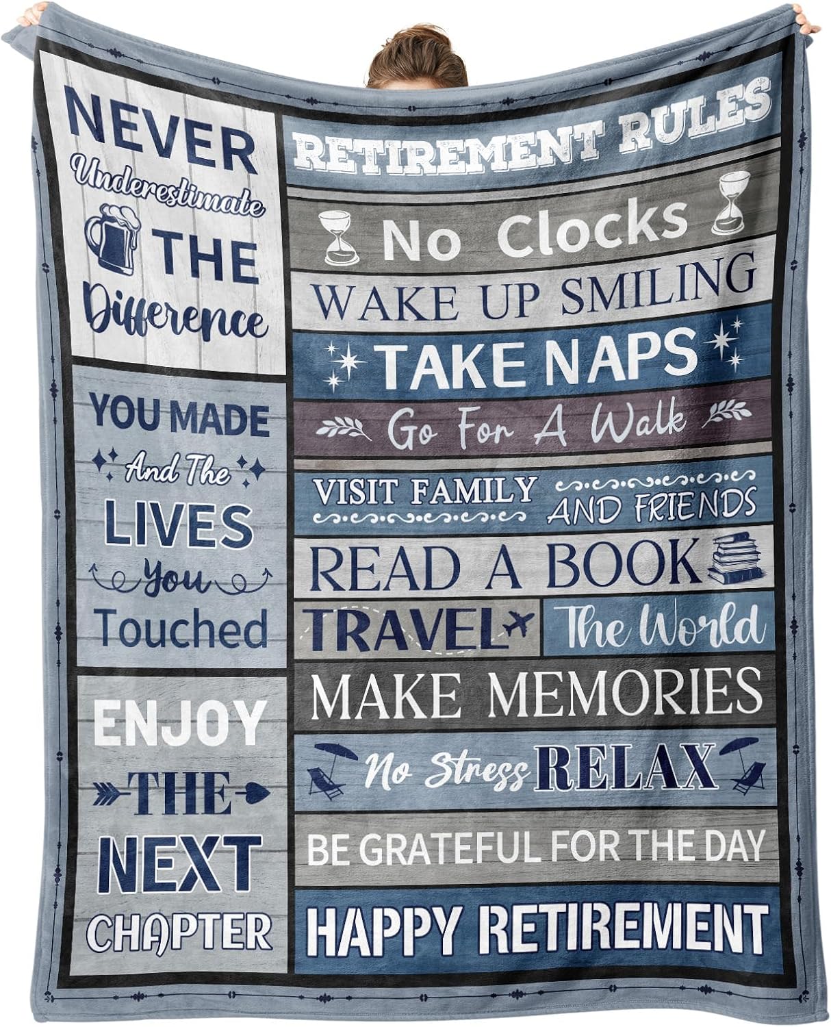 2026, 60"x50" Retirement Gifts for Men/Women Funny Retirement Gifts for Men, Mens Retired Gifts Blanket, Leaving