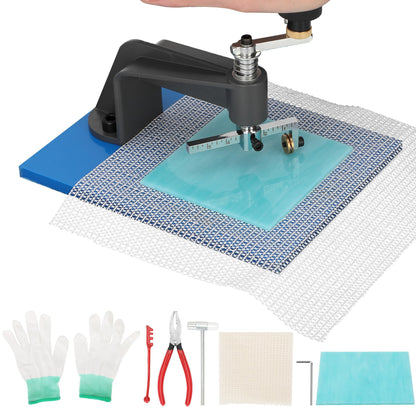 Glass Circle Cutter Kit for Stained Glass, Mosaic, DIY Crafts – Adjustable 0.39–3.93" Lens Circle Cutter with Non-Slip Mat, Gloves, Glass Cutter, Pliers, Hammer, & 1 pc Stained Glass (Random Color)