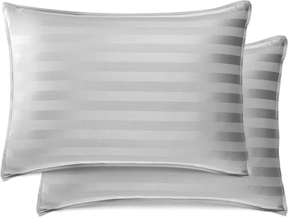 Pure Bamboo Queen Sheets - Luxuriously Soft 100% Organic Viscose Bed Sheet Set | Jacquard Silver, Double Stitching, 2-Year Quality Promise