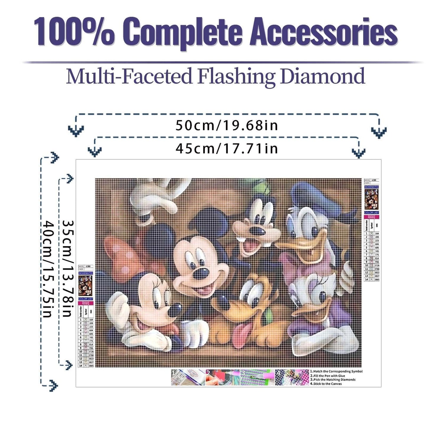 JYLMOOD Cartoon Diamond Art Kits for Kids, 5D Diamond Painting Kits for Adults Beginner,DIY Full Drill Diamond Rhinestone with Tools Accessories for Home Wall Decor Christmas 16x20inch